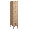 Salsbury Industries 5 Tier Box Vented Locker, 12"Wx66"Hx18"D, 5 Door, Tan, Unassembled 75158TN-U - alternate 1